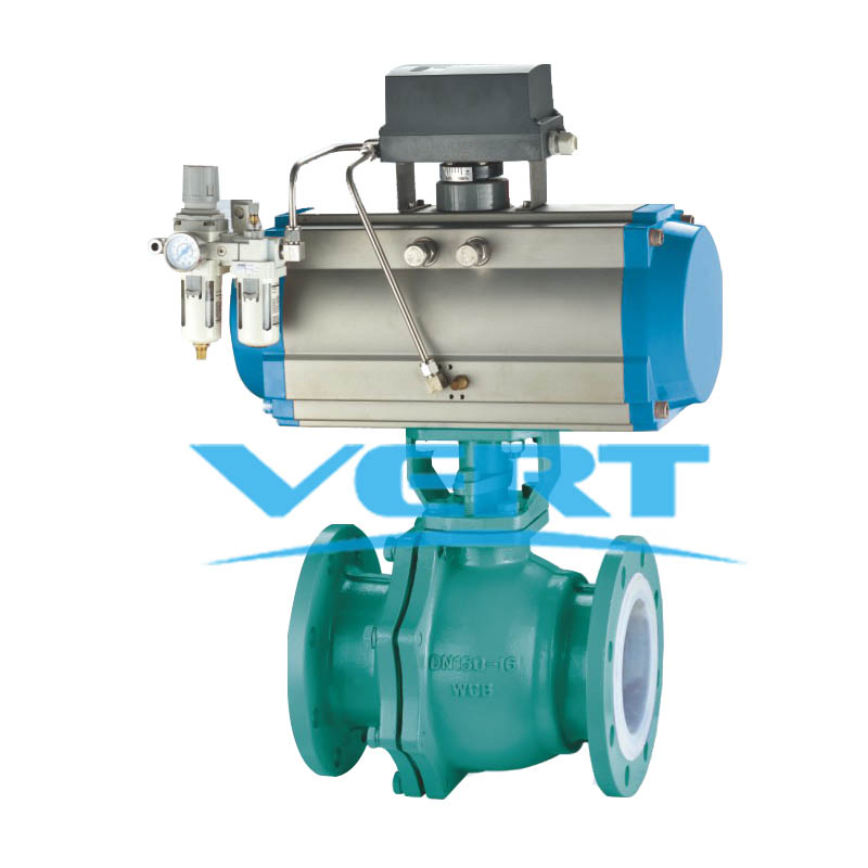 V型襯(chen)氟調節球(qiu)閥